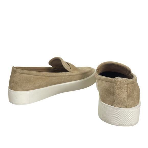 VINCE Ghita Suede Platform Penny Loafers in Tan SIZE 6 - Picture 5 of 6
